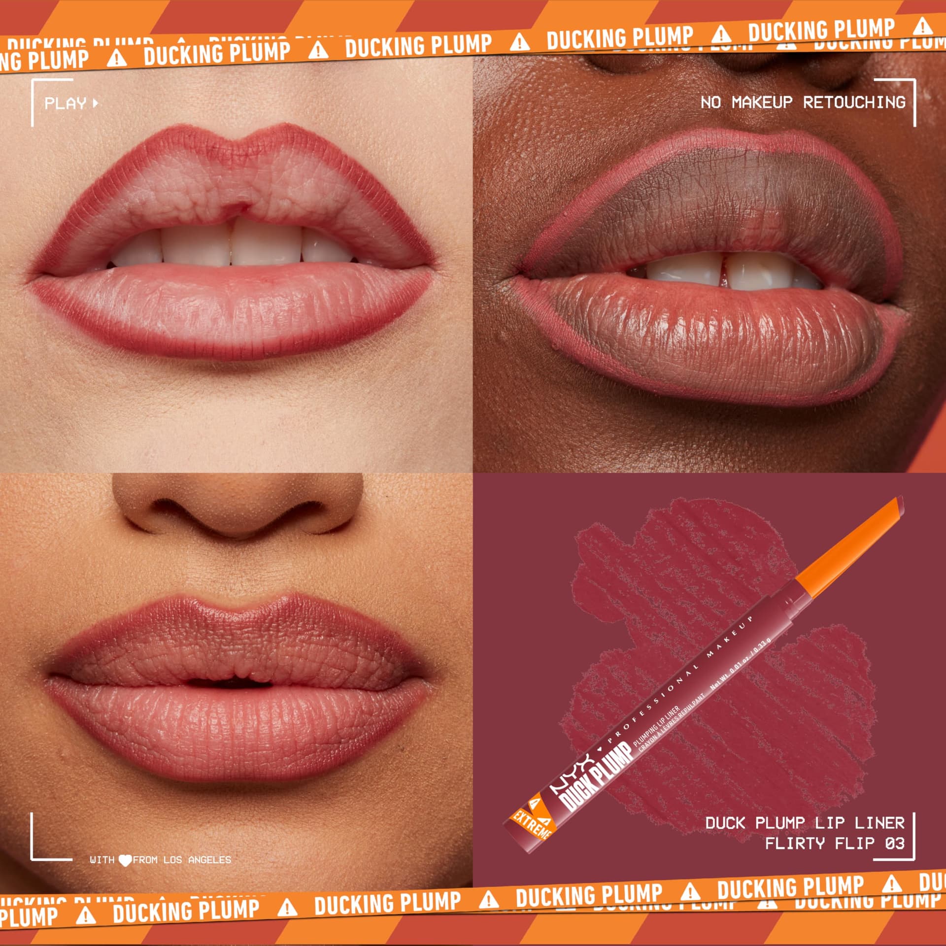 NYX Professional Makeup Duck Plump Liner Tono Flirty Flip (vino), 0.33gr - Delineador de labios voluminizador que dura hasta 16H, infusionado con jengibre picante y pimiento, fórmula vegana thumbnail 2