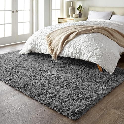 Ophanie 5x7 Area Rugs for Living Room Grey, Fluffy Shag Large Fuzzy Plush Soft Rug, Gray Shaggy Floor Big Carpets for Bedroom Nursery, Kids Home Decor Aesthetic thumbnail 3