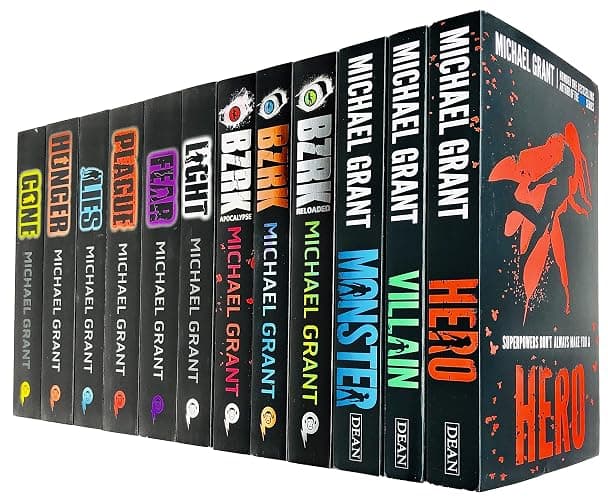 Michael Grant 12 Books Collection Set (Gone Series-Light, Gone, Hunger, Lies, Plague, Fear, Bzrk Series -Bzrk, Reloaded, Apocalypse & Monster Series-Hero, Villain, Monster) - Image 1