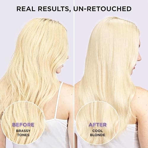 L’Oreal Paris Sulfate Free Brass Toning Purple Shampoo for Blonde, Bleached, Silver, or Brown Highlighted Hair, EverPure, 23 Fl Oz (Packaging May Vary) thumbnail 2