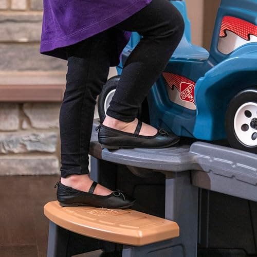 Step2 Up & Down Roller Coaster Kids Ride On Toy, Push Car, Indoor/Outdoor Playset, Made of Durable Plastic, Max Weight 50 lbs., for Toddlers 2-5 Years Old, Gray & Blue thumbnail 7