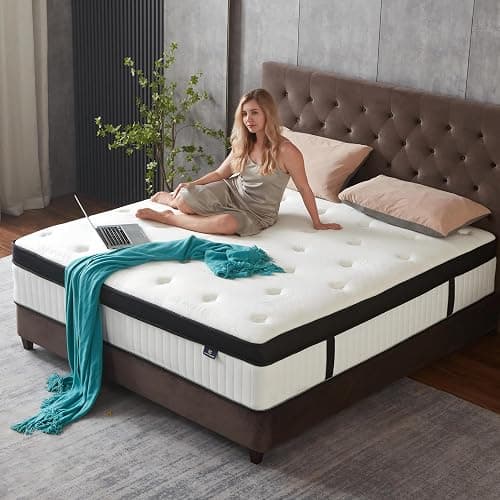 cemtip Full Size Mattress, 12 Inch Hybrid Mattress in a Box, Memory Foam and Pocket Springs, Fiberglass Free, Soft and Breathable, Medium Firm Feel thumbnail 3