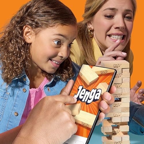 Hasbro Gaming, Jenga con Dado Digitale, Gioco di Impilamento, Ideale per Famiglia e Amici, per Bambini e Bambine dai 6 Anni in Su, Contiene 54 Mattoncini in Legno, per 1 o Più Giocatori thumbnail 8