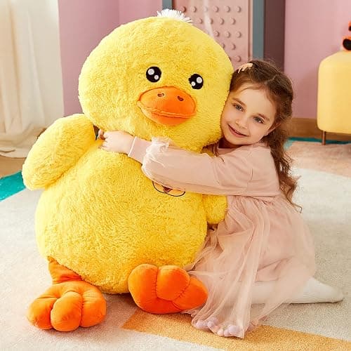 IKASA Large Duck Stuffed Animals Giant Soft Plush Toy,Cute Huge Jumbo Kawaii Fluffy Plushy Big Size Fat Oversized Plushie,Gifts for Kids thumbnail 4