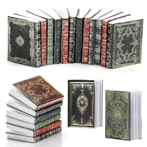Molain Miniatures Dollhouse Books, 1:12 Scale Mini Books, Model Decoration for Dollhouse Accessories Boys and Girls Play Entertainment Supplies (12 Pcs) - Image 1