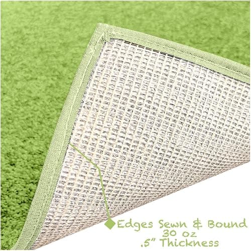 KOECKRITZ Soft & Colorful 4' x 4' Kids Classroom Area Rug – Cozy Playroom Carpet for Nursery, Daycare & Preschool, Flammability Pill Test Passed (Lime) thumbnail 4