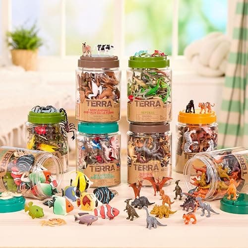Terra by Battat – 60 Pieces Dinosaur Figures Assorted Mini Plastic Animals for Kids Birthday Party Supplies Decorations Educational Toy Playset 3+ Years thumbnail 7