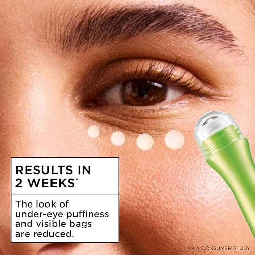 Garnier Clearly Brighter Anti-Puff Eye Roller, Dark Circles Under Eye Treatment with Caffeine and Vitamin C, 0.5 Fl Oz (15mL), 1 Count (Packaging May Vary) thumbnail 4
