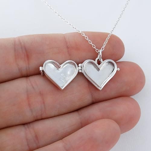 FashionJunkie4Life Sterling Silver Locket Necklaces for Women, 18" Cable Chain thumbnail 7