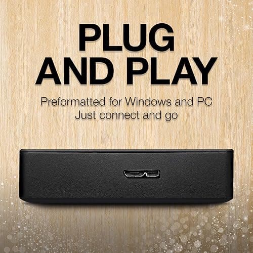 Seagate Portable 1TB External Hard Drive HDD – USB 3.0 for PC, Mac, PlayStation, & Xbox, 1-Year Rescue Service (STGX1000400) , Black thumbnail 8