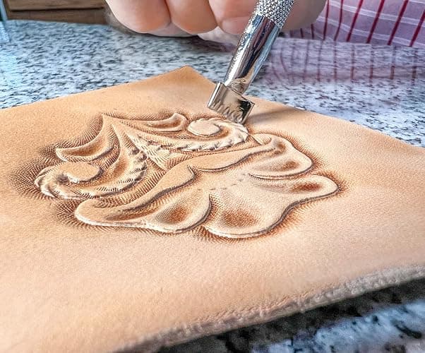Realeather Leather Stamps Tool Set for Leather Crafting, 10 Stamping Tools, Sheridan Style Stamp Set I thumbnail 7