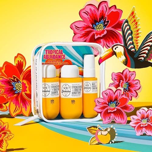 Sol de Janeiro Tropical Abundance Hair Repair Trio Travel Set | Jet Set | Sulfate Free Brazilian Joia Shampoo and Conditioner | Leave In Conditioner Spray | TSA Friendly | Amazon Exclusive thumbnail 4