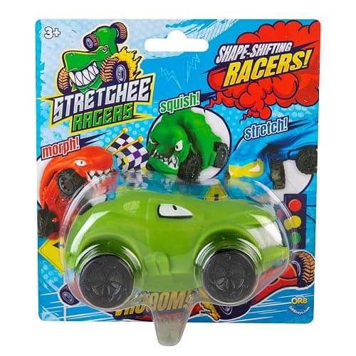 ORB Funkee Stretchee Racers Assorted Expressions 3 Pack - Race, Stretch, Squish, and Even Squeeze These Cars for Stress Relief - Funny Sensory/Fidget Collectible Toys & Gifts for Kids and Adults thumbnail 4