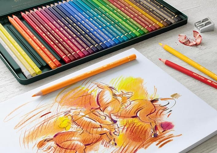 Faber-Castell Polychromos Artists' Color Pencils - Tin of 60 Colors - Premium Quality Artist Pencils thumbnail 7