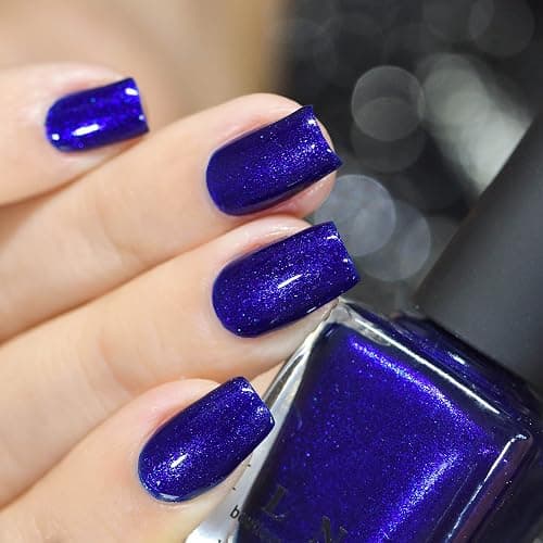 ILNP Midnight Kiss - Rich Cobalt Blue Shimmer Nail Polish thumbnail 8