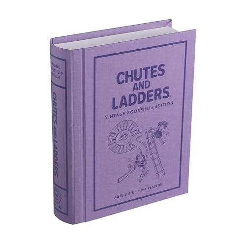 WS Game Company Chutes and Ladders Vintage Bookshelf Edition, Decorative Library Case with Slipcover, Nostalgic 1979 Design, Family Board Games for Collectors & Kids Ages 3+ thumbnail 2