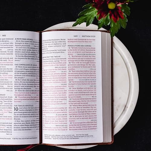 NKJV, End-of-Verse Reference Bible, Personal Size Large Print, Leathersoft, Black, Red Letter, Comfort Print: Holy Bible, New King James Version thumbnail 6