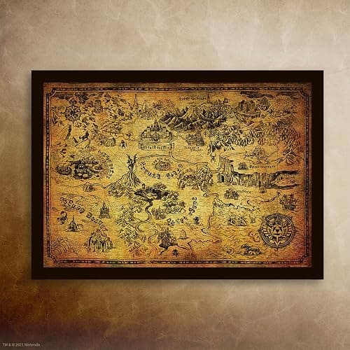The Legend of Zelda Hyrule Map 1,000 Piece Jigsaw Puzzle | Collectible Puzzle Featuring Stylized Hyrule Map from The Legend of Zelda Video Games | Officially Licensed Nintendo Merchandise thumbnail 2