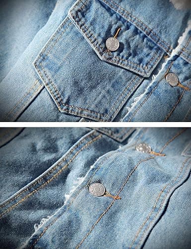 Springrain Men's Sherpa Fleece Lined Denim Jacket Warm Winter Trucker Jacket Cowboy Jean Jacket thumbnail 7