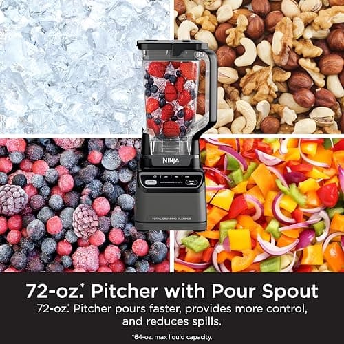 Ninja Professional Blender | Smoothie Blender, Drink Mixer, Grinder, Ice Crusher | Total Crushing™ Technology, Auto-iQ™ Smart Presets, Professional 1200W Power, XL 72oz Pitcher | Dark Grey | BR201AMZ thumbnail 6