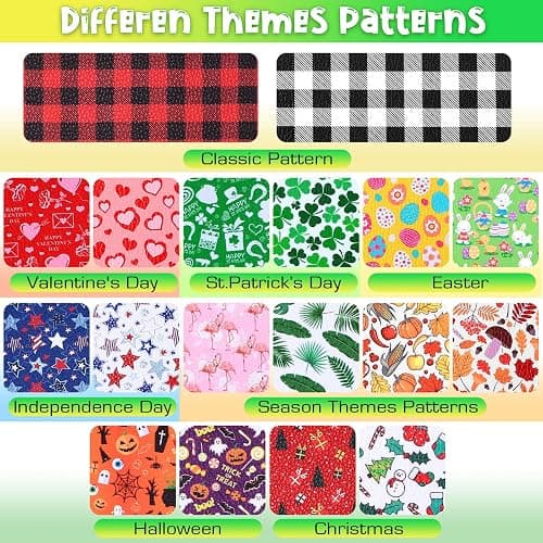 Weewooday 18 Pieces Christmas Faux Leather Sheets Thanksgiving Halloween Fabric Synthetic Leather Sheets for Holiday DIY Earrings Bows, 6. 3 x 8. 3 Inch thumbnail 4