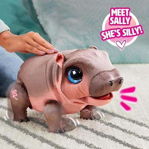 FurReal Sally The Silly Hippo, 9 Inch Interactive Plush, Kids Toys for Ages 4 Up by Just Play thumbnail 5