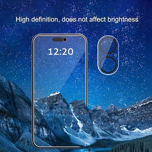 Ailun 3 Pack Privacy Screen Protector for iPhone 17 [6.3 inch]+ 3 Pack Camera Lens Protector with Installation Frame,Dynamic Island Compatible,Anti Spy Tempered Glass[9H Hardness]-HD thumbnail 3