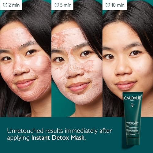 Caudalie Instant Detox Mask, Pore Minimizing Pink Clay Face Mask thumbnail 6