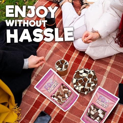 Freeze Dried Icecream Sandwich Bites, Neapolitan & Vanilla 2.5oz (2 pack) - Crunchy & Sweet Freeze Dried Dessert Snack, Dehydrated Freeze Dried Chocolate Flavors - Resealable Ice Cream Sandwich Bites thumbnail 6