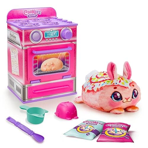 Cookeez Makery Cinnamon Treatz Oven β Interactive Bake & Reveal Oven Playset with Mystery Scented Plush (Cinnamon Pooch, Fondant Feline, or Strawberry Swirl), Mixing Tools, Dough, & Accessories, 5+ - Image 1