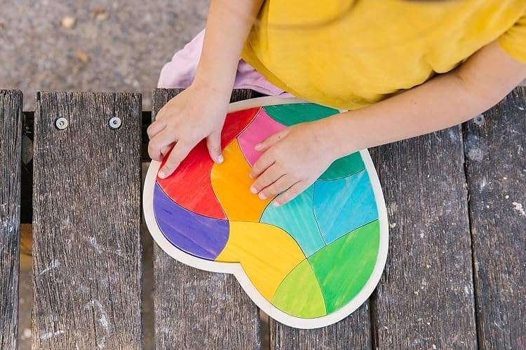 THE FRECKLED FROG Heart Full of Colors Puzzle | 10 Pieces | Wooden Puzzle for 1+ Year Old | Includes Solution | Calm Puzzle thumbnail 7