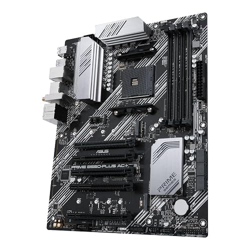 ASUS Prime B550-PLUS AC-HES AMD AM4 (3rd Gen Ryzen) ATX Motherboard (Dual M.2, PCIe4.0, WIFI5, 1Gb Ethernet, SATA 6 Gbps, USB 3.2 Gen 2 Type-C, Front USB 3.2 Gen 1 Type-C and CEC Tier II Ready) thumbnail 4