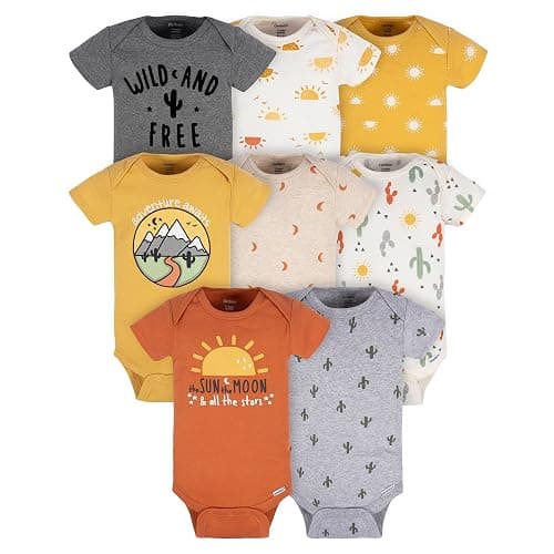 Gerber Baby Girls' 8-pack Short Sleeve Onesies Bodysuits - Image 1