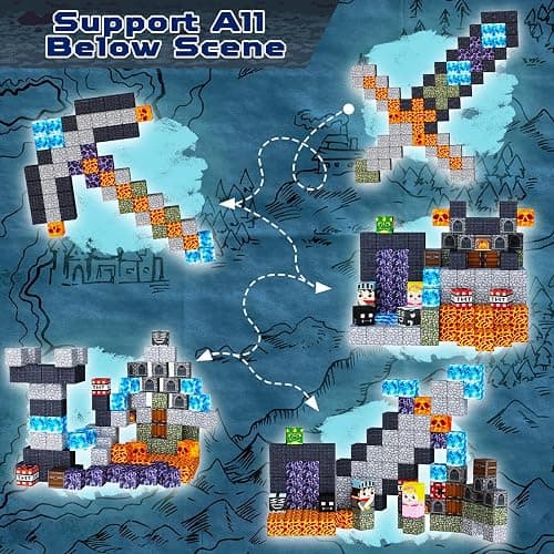 100PCS Magnetic Blocks - Dark Castle Set Magnetic Building Blocks, Stacking Magnets for Kids, Strong Magnets, Sensory Toy for STEM Learning Toys for Kids 3+ Boys and Girls Christmas Birthday Gifts thumbnail 3