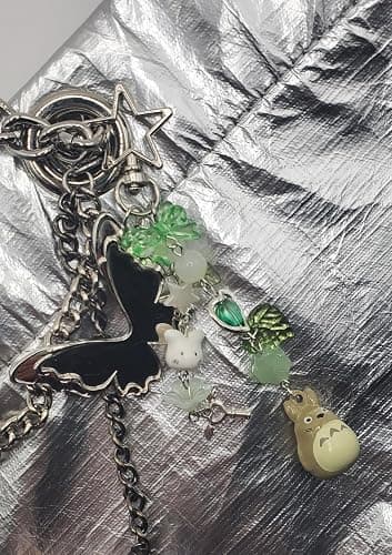 Safe Zone Playpen Keychain, Gifts for Animal & Anime Lovers, Y2K Heart Bow Pendant, Women Girls Kawaii Bag Charm thumbnail 4