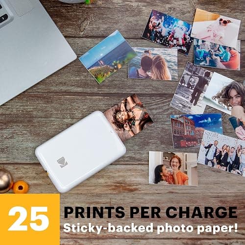 KODAK Step Instant Smartphone Photo Printer - Portable Mini Color Wireless Mobile Printer - Zink 2x3” Sticky-Back Photos - Bluetooth Compatible with iOS & Android Devices - Fun Editing App - White thumbnail 6