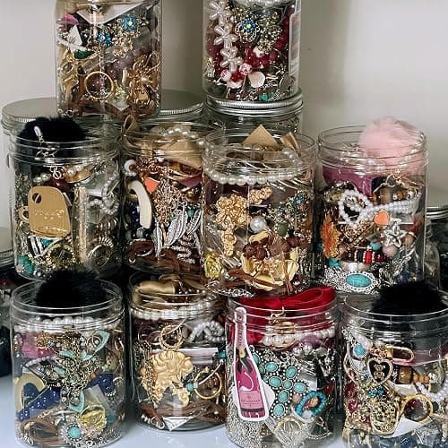 Mystery Jewelry Jar for Women, Gothic Witchy Vintage Jewelry Gift Set(Goth Boho Mixed Punk Everyday Necklaces,Earrings, Rings,Bracelets/Bangles),Unique Alternative Fashion Romantic Cute Present for Her thumbnail 5