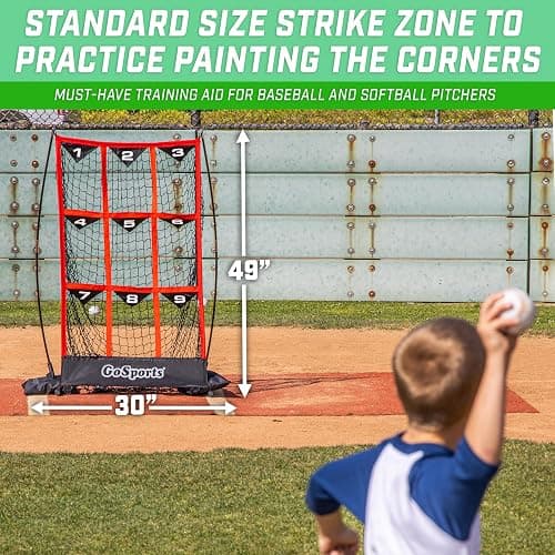 GoSports Baseball and Softball Pitching Strike Zone Target Net - Choose Your Size - Standard 49 x 30 Inches thumbnail 2