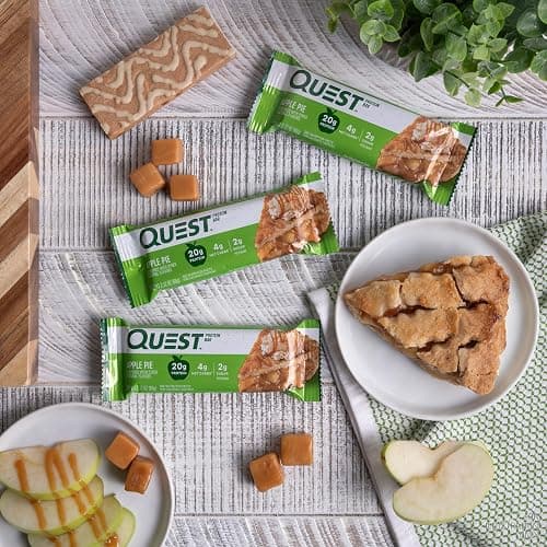 Quest Nutrition Apple Pie Protein Bar, 20g Protein, 4g Net Carbs, 2g Sugar, Gluten Free, Keto Friendly, 12 Count thumbnail 5