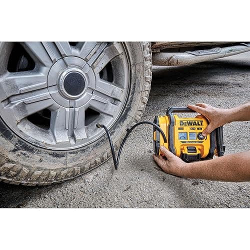DEWALT Tire Inflator Portable Air Compressor 20V MAX, Car Air Pump with Automatic Shut Off, LED Light, Tool Only (DCC020IB) thumbnail 10
