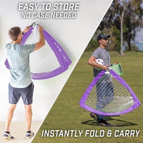 GoSports 4 x 3 ft Portable Soccer Goals for Kids - 13 Colors - Set of 2 Team Tone Pop Up Nets for Backyard thumbnail 4