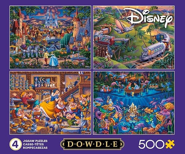 Ceaco - Disney Dowdle Collection - 4 Pack 500 Piece Puzzles for Adults | Art by Eric Dowdle, Made in USA, Recycled Board thumbnail 3