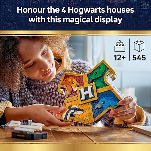 LEGO Harry Potter Hogwarts House Crest Toy - 3D Wall Art Model w/Animals - Kids' Room Decor - Birthday Gift Idea for 12+ Year Old Girls, Boys & Teenage Fans - 76462 thumbnail 3