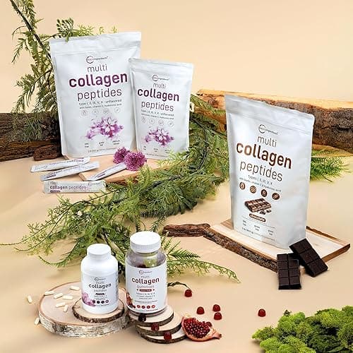 Micro Ingredients Multi Collagen Pills for Women & Men, 240 Capsules | Type I, II, III, V, X - Hydrolyzed Collagen Peptides with Biotin, Hyaluronic Acid & Vitamin C | Hair, Skin, Nail & Joint Support - Multi Collagen Capsules thumbnail 6