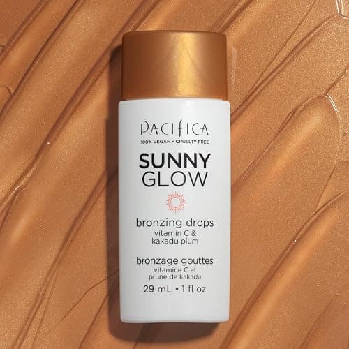 Pacifica Sunny Glow Liquid Face Bronzer Drops - Face Makeup Bronzing For Face & Cheeks for Instant Sun-Kissed Glow - Vitamin C & Glycolic Acid Infused Liquid Bronzer Illuminating Highlighting Clean thumbnail 23