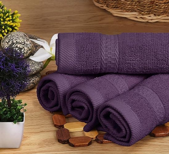 Utopia Towels 8 Piece Luxury Towel Set – Majestic Plush, Super Absorbent & Quicker-to-Dry, Thick 100% Ring Spun Cotton Towels for Bathroom, Spa & Hotel – 2 Bath, 2 Hand, 4 Washcloths, Plum thumbnail 7