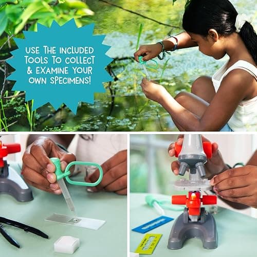 Wow in The World Kids’ Microscope & Biology Kit, Up to 720x Magnification, LED Illumination, Prepared & Blank Slides, Companion Audio Content, Beginner Science Gift for Ages 6+ by Thames & Kosmos thumbnail 3