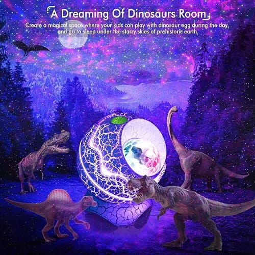 Rossetta Galaxy Projector, Star Projector for Bedroom, Night Lights for Kids Room with White Noise, Bluetooth Speaker, Timer and Remote, Room Decor, Gifts for Girls, Boys, Adults, Christmas, Birthday - White thumbnail 6