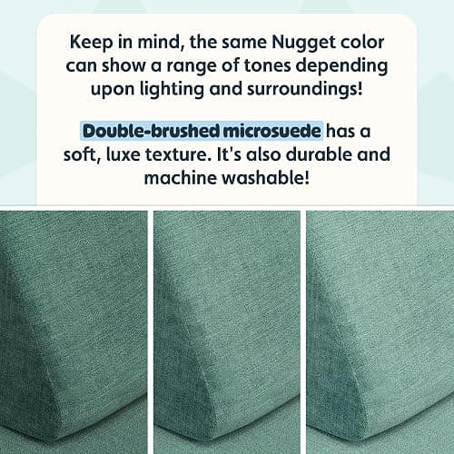 Nugget - The Original Play Couch for Kids - Modular Foam Children's Sofa for Playroom, Imagination, & Creative Open Ended Play - Washable & Convertible Playroom Furniture, Seamonster thumbnail 9
