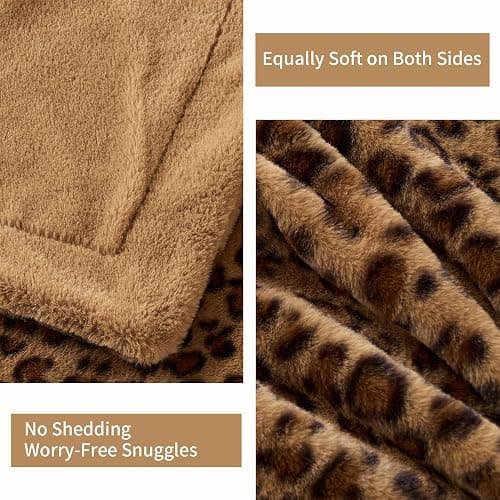 GALMAXS7 Cheetah Print Throw Blanket, Double-Sided Plush Faux Fur, 50"x60" | 500GSM Faux Fur,Double-Sided Leopard Design,Ultra Soft Plush Feel,All Season Cozy Blanket,No Shedding,Machine Washable thumbnail 8